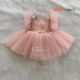 Baby Girl Pink Partywear Birthday Frock