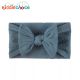 Children's Solid Color Bowknot Decor Knitwear Headwear - navy blue
