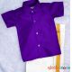 Purple Onam Shirt & Mundu for Boys