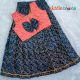Coral Bloom Onam Pattupavada Skirt & Top for Baby Girls