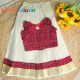 Onam Flare Pattupavada Skirt & Top for Baby Girls