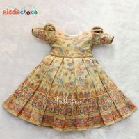 kerala Traditional Ethnic Golden floral frock